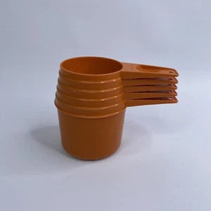 Vintage Tupperware Messbecher 5er Set verschachtelt orange - Bild 1 von 9