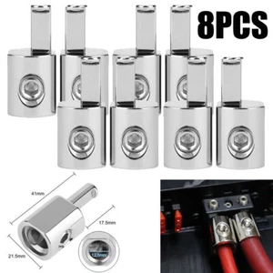 8Pc Car Audio Power/Ground 1/0 Gauge to 4 Gauge Amp Input Reducers Wire Reducer - Picture 1 of 10