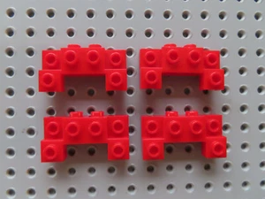 Lego 4 x Konverter Kotflügel 52038 Halter Lampen 2x4-1x4 rot - Bild 1 von 1