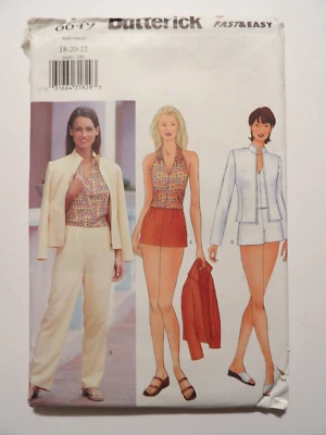 Butterick 6649 Misses Jacket Top Shorts Pants Size 18-20-22 Uncut Sewing Pattern - Image 1 of 3