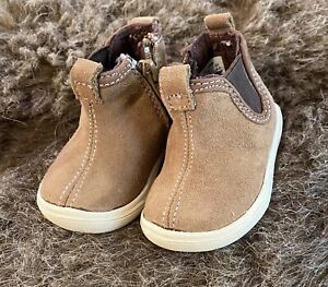 Stride Rite Baby Lil Tabor Boots Size US 1M Brown Leather - Gently Loved