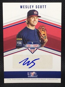 #/172! 2018 USA Stars/Stripes 17U Signatures #39 Wesley Scott Auto