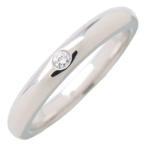 Original Tiffany&Co. Stapel Band Ring 1P Diamant 950 Platin US4,5 gebraucht kostenloser Versand - Bild 1 von 5