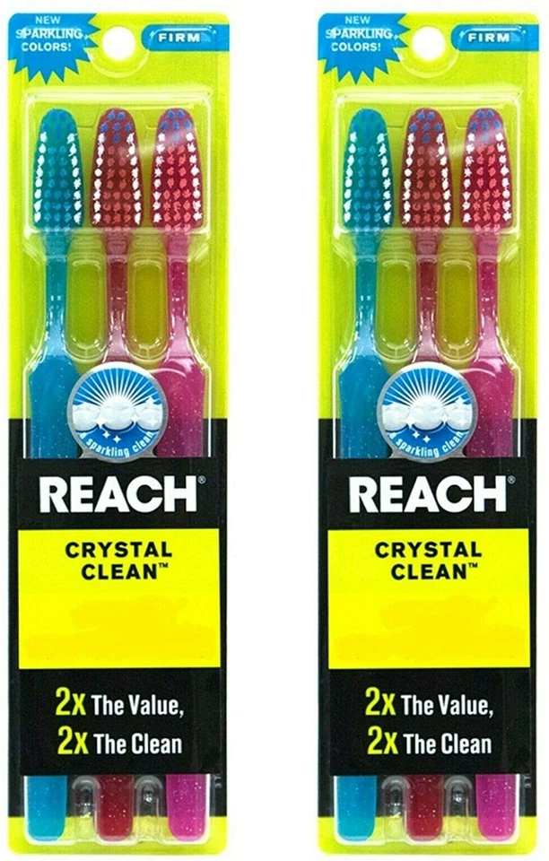 6 Pcs Reach Crystal Clean Toothbrush Firm Bristles - Image 1 of 1