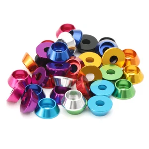 Cone Cup Head Washers Aluminum Alloy Gasket for M2 M2.5 M3 M4 Screws Bolts - Picture 1 of 6