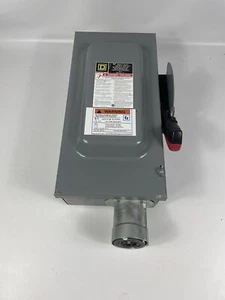 Square D H362WH Safety Switch, Heavy Duty, Fusible, 60A, 600V 60 AMP Hubbellock - Picture 1 of 14