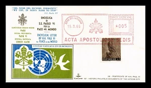 Dr Jim Stamps Vatican KimCover Cover Encyclical Letter by Paul VI for Peace - Picture 1 of 2