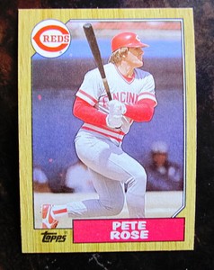 1987 Topps (Error Card) Pete Rose Cincinnati Reds #200.