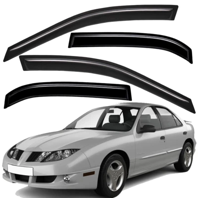 For 95-05 Chevy Cavalier Pontiac Sunfire Sedan Tape-on Rain Guard Window Visor Foto 1 de 4