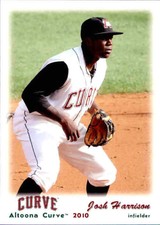 2010 Altoona Curve Grandstand #12 Josh Harrison Cincinnati Ohio OH Baseball Card