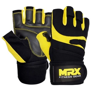 MRX Weightlifting Gloves Men Workout Wrist Support Lifting Gym Accessories Glove - Picture 1 of 6