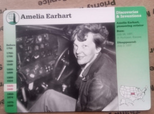 Amelia Earhart Female Story of America Grolier Card #14-16 Vintage 1995