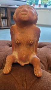 Vintage Tlazolteotl Terracotta Aztec Fertility Goddess Figure - Picture 1 of 6