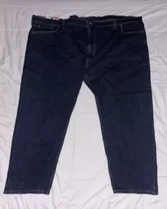 Levi's 502 Regular Taper Sits debajo de la cintura AZUL OSCURO GRANDES Y ALTOS 56 X 30 JEANS - Imagen 1 de 11