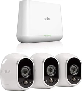 Arlo by NETGEAR Security System 3 HD Cameras Gen 4 Base VMS3330H-100NAS - White - Picture 1 of 4