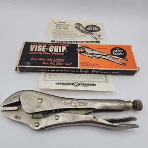 Vintage Original Vise Grip Locking Pliers 10R With Box And Warranty Made In USA - Picture 1 of 11