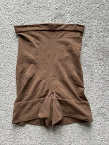 Spanx Women's Power High-Waisted Shorty Thigh Shapewear Chestnut Large 16-18 - Picture 1 of 11