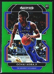 Ochai Agbaji 2022 Panini Prizm Selecciones del Draft Verde Prizm Kansas Jayhawks NBA - Imagen 1 de 2