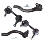 4pcs Suspension Kit For 2006-2011 Civic Sway Bar End Link Outer Tie Rod End
