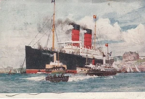 GB to Canada DUBLIN & QUEENSTOWN TPO Edward VII 1d PAQUEBOT rms CAMPANIA 1905 - Picture 1 of 2