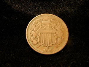 1868 2c Two Cent Piece - Picture 1 of 4