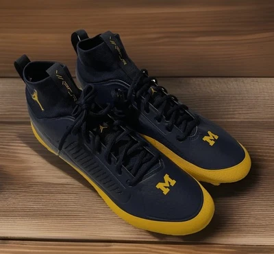 Nike Jordan Vapor Edge Pro 2  Michigan Player Edition S 13.5 Football FJ5709-407 - Image 1 of 4