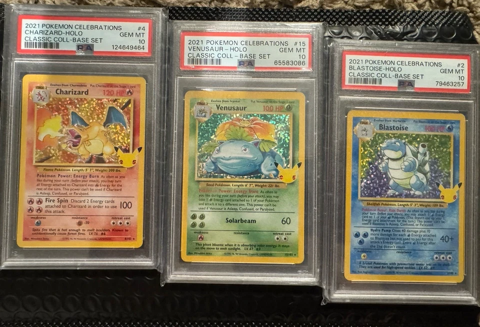 Pokemon Charizard Blastoise Venusaur Celebrations Collection Base Set PSA 10 - Image 1 of 1