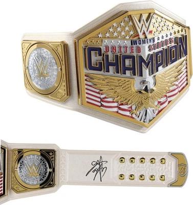 Cinto de título feminino Giulia WWE autografado réplica campeonato dos Estados Unidos - Imagem 1 de 4