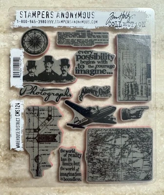 Juego de estampillas de viaje TIM HOLTZ Stampers Anonymous *WAREHOUSE DISTRICT* CMS124 NUEVO Foto 1 de 2