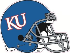 3 Zoll KU Football Helm Aufkleber University of Kansas Jayhawks Logo KS abnehmbar - Bild 1 von 1