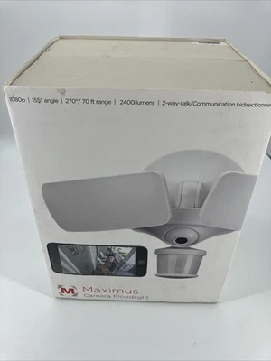 Maximus Motion-Activated Full HD LED Floodlight Camera - White - Image 1 of 4