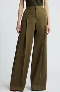 FRAME Pleated Wide Leg Pant Surplus Army Green Size 6 BNWT - Picture 1 of 14