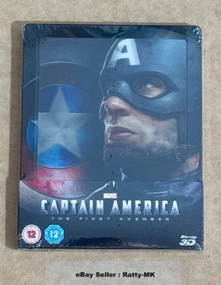 CAPTAIN AMERICA THE FIRST AVENGER - (UK) LENTICULAR 3D + BLU RAY STEELBOOK - NEW - Image 1 of 4