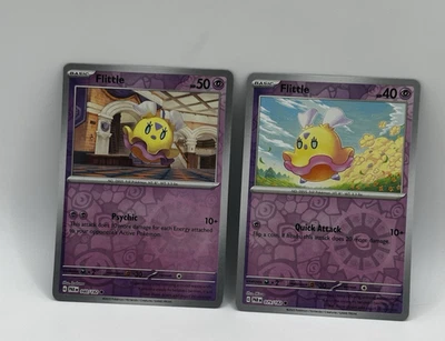 Flittle SV04: Paradox Rift Pokémon 079/182 - 080/182 Reverse Holo QTY 2 - Image 1 of 2