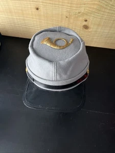 Réplica de lana Kepi del Ejército Confederado Guerra Civil/Corneta de infantería de Estados Unidos talla mediana - Imagen 1 de 6