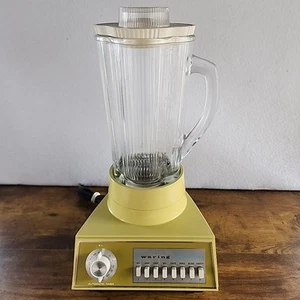 Vintage MCM Waring Futura Series 8 Speed Blender Original Yellow Tested-Works! - Picture 1 of 13