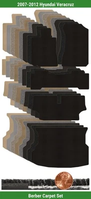 Набор берберских ковриков на заказ для 2007-2012 Hyundai Veracruz (5 штук) #T04 - Изображение 1 из 4