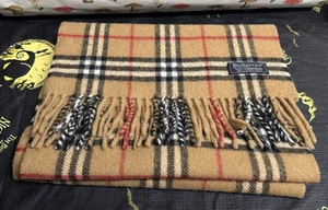 Burberry Vintage nova check scarf plaid 100% Lambswool made in England 12x67'' - Picture 1 of 6