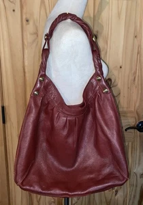 Lucky Brand Boho Burgundy Leather Purse Handbag EUC - Picture 1 of 7