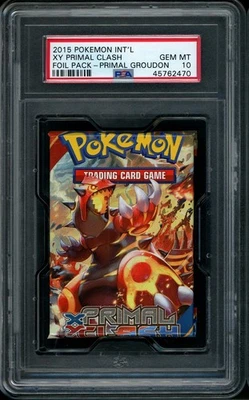 2015 Pokemon XY Primal Clash Booster Pack Primal Groudon Art PSA 10 GEM MINT - Image 1 of 2