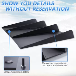 For Dodge Challenger Rear Diffuser 4 Shark Fins Bumper Lip Splitter Spoilers US - Bild 1 von 10