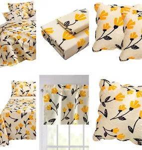 DaDalogy Bed in a Bag Yellow Fleur Botanical Garden Floral Bedspread Bundle Set - Picture 1 of 17