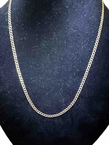 Reversible sterling silver chain gold Color on one side silver on the other 12g - Picture 1 of 5