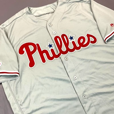Camiseta deportiva Majestic Philadelphia Phillies Flex MLB150 2019 auténtica cosida talla 50 Foto 1 de 4