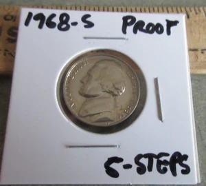 1968-S Proof Jefferson Nickel 5-Steps - Picture 1 of 2