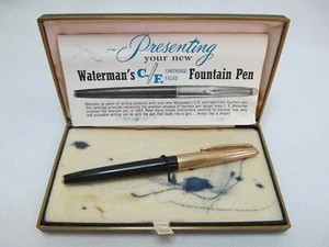 Vintage WATERMAN FOUNTAIN PEN 14K , with box and instructions Made in USA - Picture 1 of 12