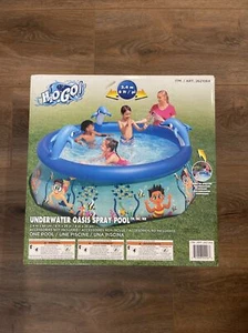 Bestway Kids 8' Inflatable Above Ground Swimming Pool Oasis Spray Pool H2OGO! - Picture 1 of 2