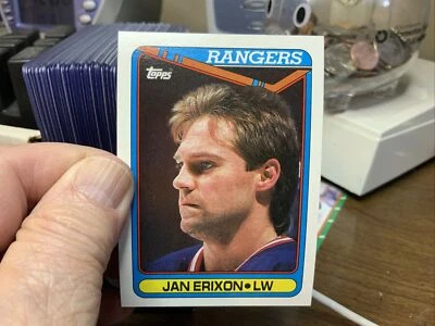 1990-91 Topps Hockey Card Jan Erixon New York Rangers #187 - Image 1 of 2
