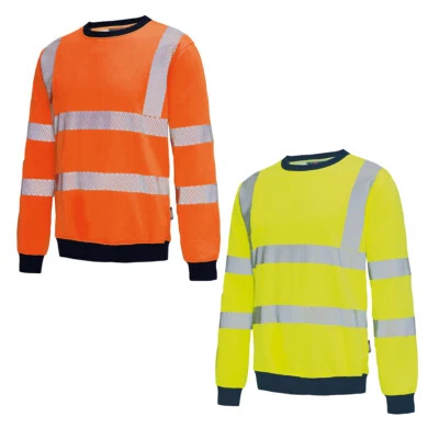 Vizwell Warnschutz Sweatshirt Pullover Warnschutzpullover Pulli Arbeitspullover - Bild 1 von 2