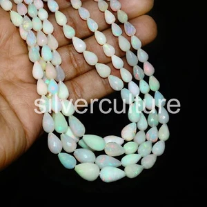 Natürliche Opaltränen, weißer Opal, facettierte Opaltränen, Welo Opal, Edelsteine - Bild 1 von 6